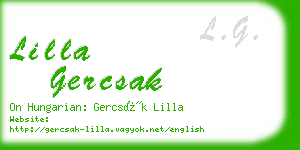 lilla gercsak business card